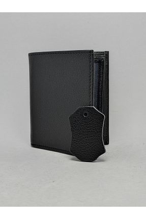 کیف پول مشکی مردانه سایز متوسط genuine leather company eds - کد 862682136