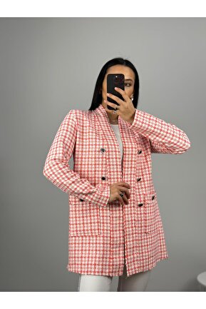 کت صورتی زنانه بدون آستر Qutu Butik - کد 809796984