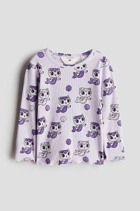 تیشرت سرمه ای بچه گانه یقه دوچرخه H&M - کد 885039090