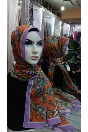 شال بنفش زنانه پنبه ای CoCo - کد 884977429