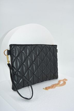 کیف دوشی مشکی زنانه چرم مصنوعی Bagfoni - کد 884956127
