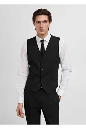 جلیقه مشکی مردانه اسلیم فیت MANGO Man - کد 884982507