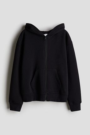 سوئیشرت مشکی بچه گانه ساده H&M - کد 885038824