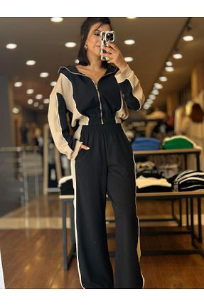 ست بالاتنه و پائین تنه سرمه ای زنانه پلی استر Qutu Butik - کد 884968501