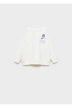 سوئیشرت سفید بچه گانه طرح دار MANGO Baby - کد 884961176