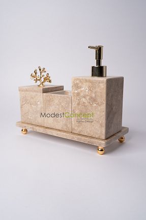 ست حمام بژ Mermer Modestmar - کد 884972161