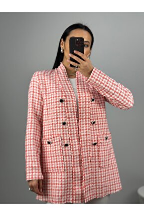 کت صورتی زنانه بدون آستر Qutu Butik - کد 809796984