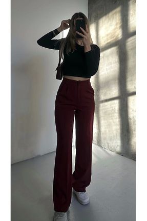 شلوار زرشکی زنانه پارچه Asfa Moda - کد 884968017