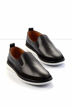 کفش کژوال مشکی مردانه چرم خالص Bambi - کد 815422636