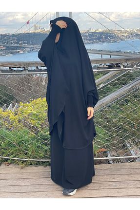 ست بالاتنه و پائین تنه حجاب مشکی زنانه رگولار ZÜMHA - کد 884990475