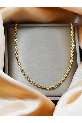 گردنبند استیل ( فولاد ) طلائی زنانه استیل (فولاد) Genel Markalar - کد 775838190