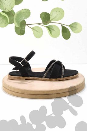 صندل مشکی زنانه پاشنه ضخیم Bambi - کد 739141662
