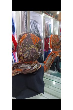شال قهوه ای زنانه پنبه ای CoCo - کد 885031752
