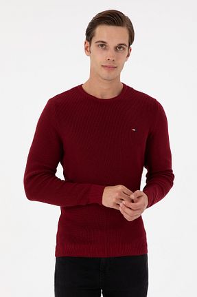 پلیور زرشکی مردانه ساده U.S. Polo Assn. - کد 885037155