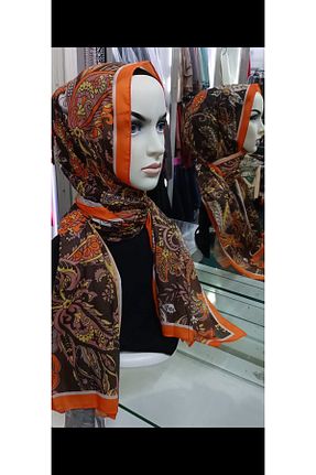 شال قهوه ای زنانه پنبه ای CoCo - کد 885031752