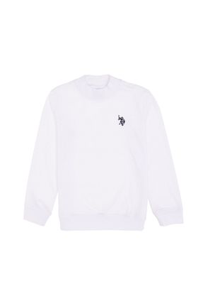 سوئیشرت سفید بچه گانه ساده U.S. Polo Assn. - کد 885031847