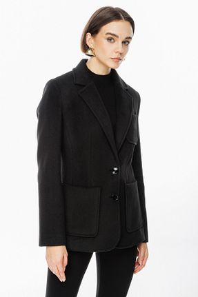 کت مشکی زنانه Fitted Ekol - کد 885086092
