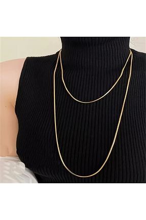 گردنبند استیل ( فولاد ) زرد زنانه استیل (فولاد) MAF Atölye - کد 885086990