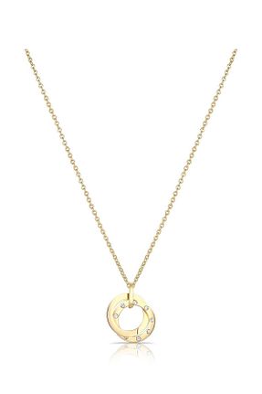 گردنبند استیل ( فولاد ) طلائی زنانه استیل (فولاد) Daniel Klein - کد 885103295