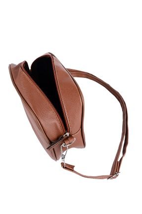 کیف دوشی قهوه ای زنانه چرم مصنوعی Manca - کد 885112418