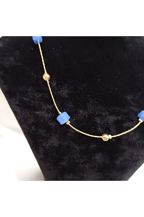 گردنبند جواهر آبی زنانه استیل ضد زنگ Canım kendim - کد 885126289