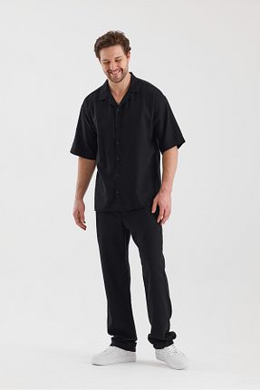 ست بالاتنه و پائین تنه مشکی مردانه بافتنی Quik-max - کد 885105579