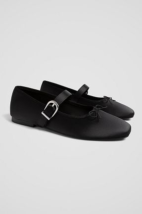 کفش کژوال مشکی زنانه پاشنه کوتاه (1 - 4 سانتی متر) Stradivarius - کد 885138441