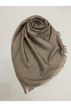 شال قهوه ای زنانه ابریشم Ela Şal - کد 781625902