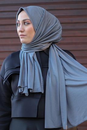 شال طوسی زنانه پنبه پلی استر SAYRA - کد 847011474