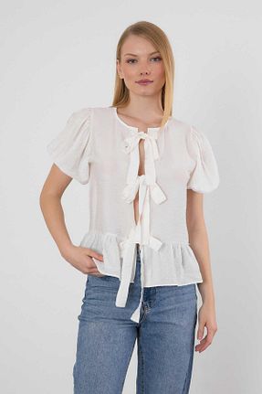 بلوز سفید زنانه ساده Rays - کد 885147006