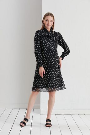 تونیک بارداری مشکی زنانه بافتنی LİYACA - کد 885151151