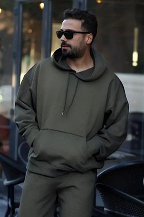 سوئیشرت خاکی مردانه ساده YAKAMEL - کد 885143311