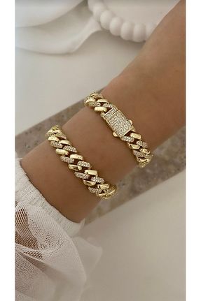 دستبند جواهر طلائی زنانه زیرکن Parla - کد 885140822