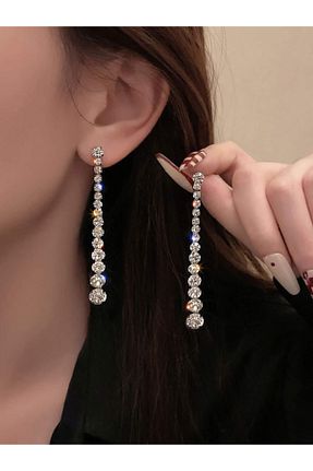 گوشواره جواهر سفید مروارید Renkada - کد 882747602