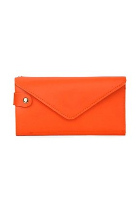 کیف پول نارنجی زنانه ابعاد بزرگ AVCA - کد 855645390