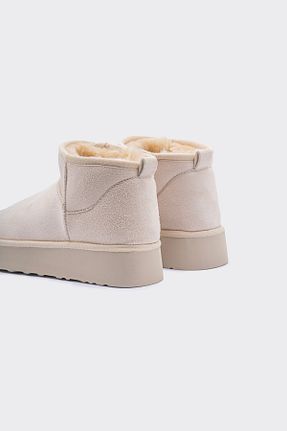 بوت / نیم بوت بژ زنانه چرم مصنوعی SHOEMARK - کد 885161546