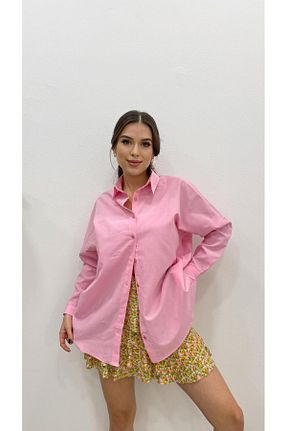 پیراهن صورتی زنانه اورسایز MODA - کد 885155342