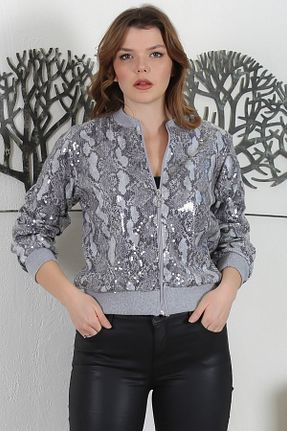 کت طوسی زنانه رگولار Chiccy - کد 885163528