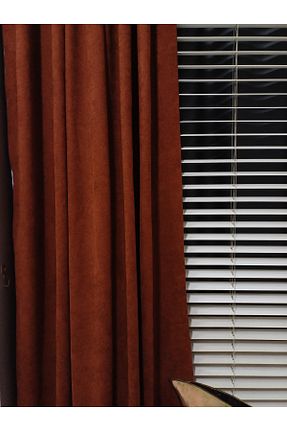 پرده زمینه نارنجی مخمل venedik home - کد 865987402