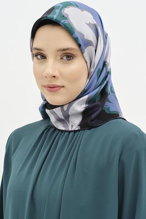 روسری آبی 90 x 90 Tuğba - کد 885179323