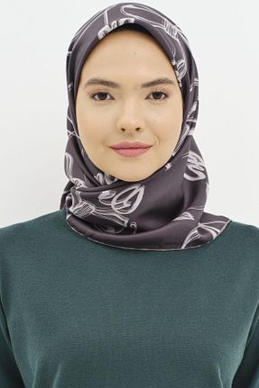 روسری طوسی 90 x 90 Tuğba - کد 885176253