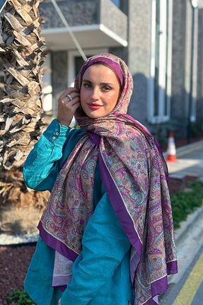 شال رنگی زنانه پنبه ای carell - کد 885187496