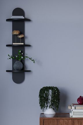 قفسه دیواری طوسی 29 cm HMC DECOR - کد 885185551