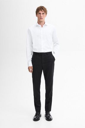 پیراهن سفید مردانه رگولار Massimo Dutti - کد 857864196