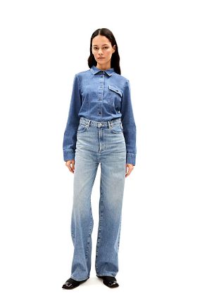 شلوار جین آبی زنانه پاچه ساده mai butik - کد 885964978