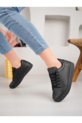 کفش اسنیکر مشکی زنانه بند دار Ayakkabı Ülkesi - کد 885219009