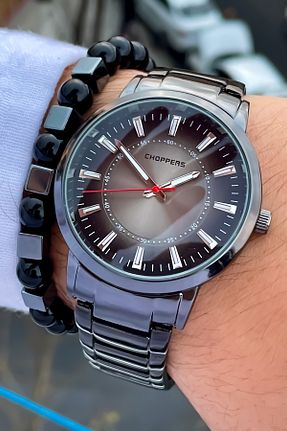 ساعت مچی طوسی مردانه 41-45 میلی متر Choppers - کد 885225094