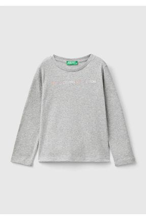 تیشرت طوسی بچه گانه رگولار United Colors of Benetton - کد 849109792