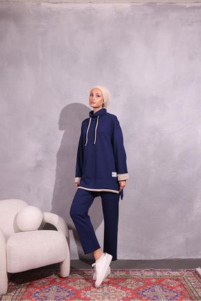 ست گرمکن حجاب سرمه ای زنانه رگولار Butik - کد 885259510