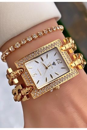 ساعت مچی طلائی زنانه 36-40 میلی متر Fiesta - کد 885259787